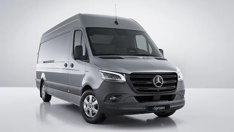 Mercedes eSprinter electric van, a large electric van available in the UK with up to 248 miles WLTP range - brumble.co.uk