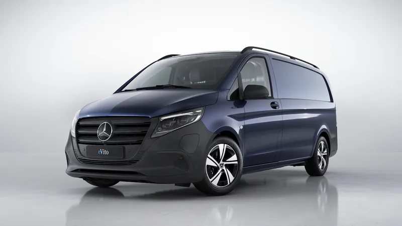 Mercedes eVito electric van, a medium electric van available in the UK with up to 194 miles WLTP range - brumble.co.uk